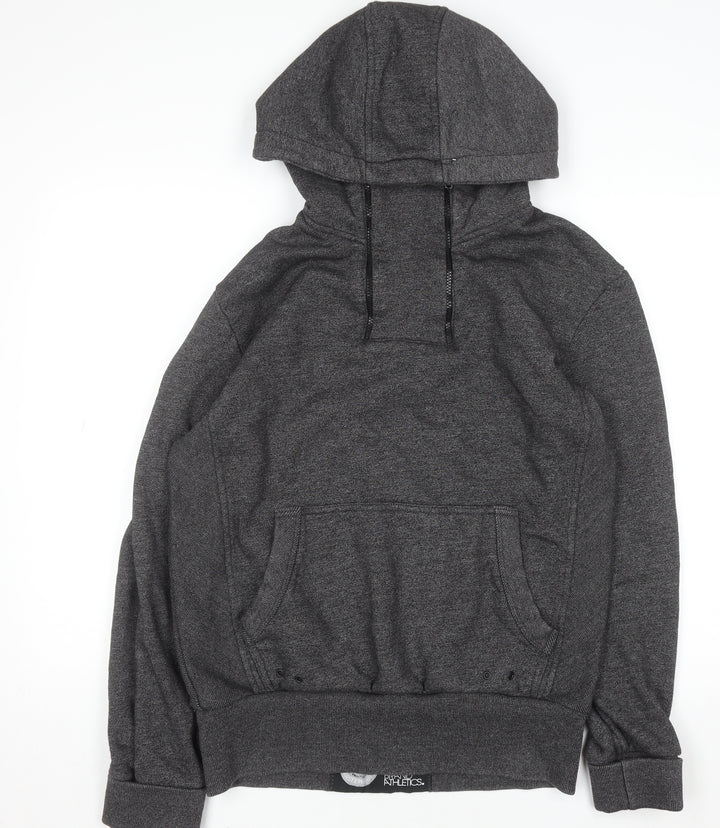 Superdry Mens Grey Pullover Hoodie L Fleece Lined Sportswear