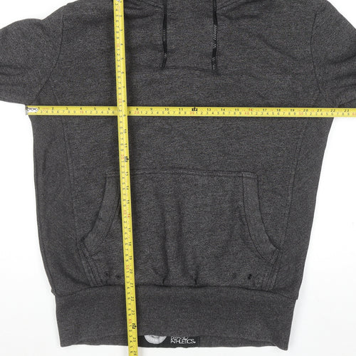 Superdry Mens Grey Pullover Hoodie L Fleece Lined Sportswear