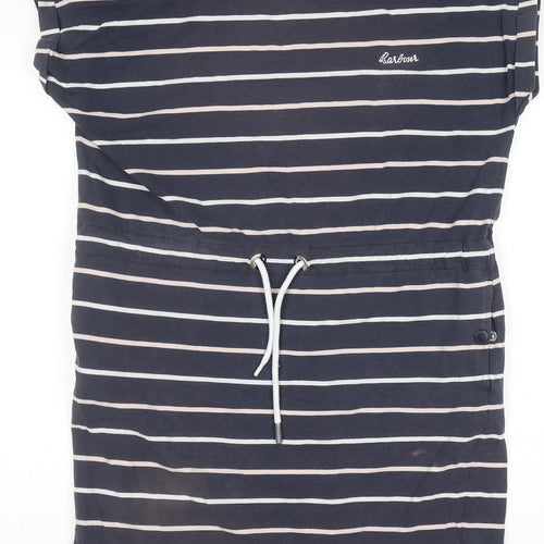 Barbour Womens Blue Striped T-Shirt Dress Size 12 Casual Jersey