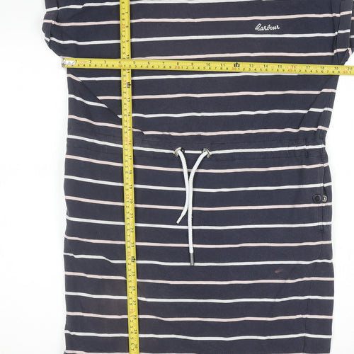 Barbour Womens Blue Striped T-Shirt Dress Size 12 Casual Jersey