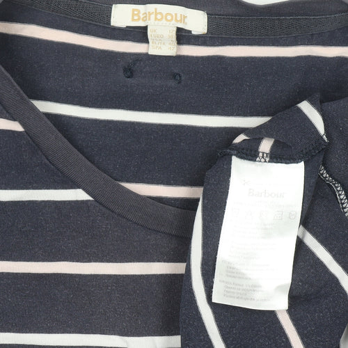 Barbour Womens Blue Striped T-Shirt Dress Size 12 Casual Jersey