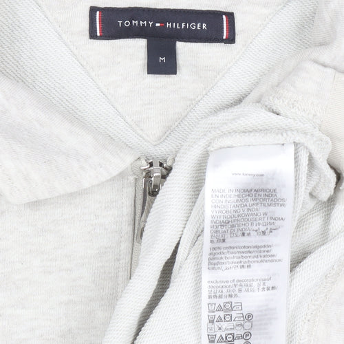 Tommy Hilfiger Men's Beige 1/2 Zip Collared Sweatshirt Size M