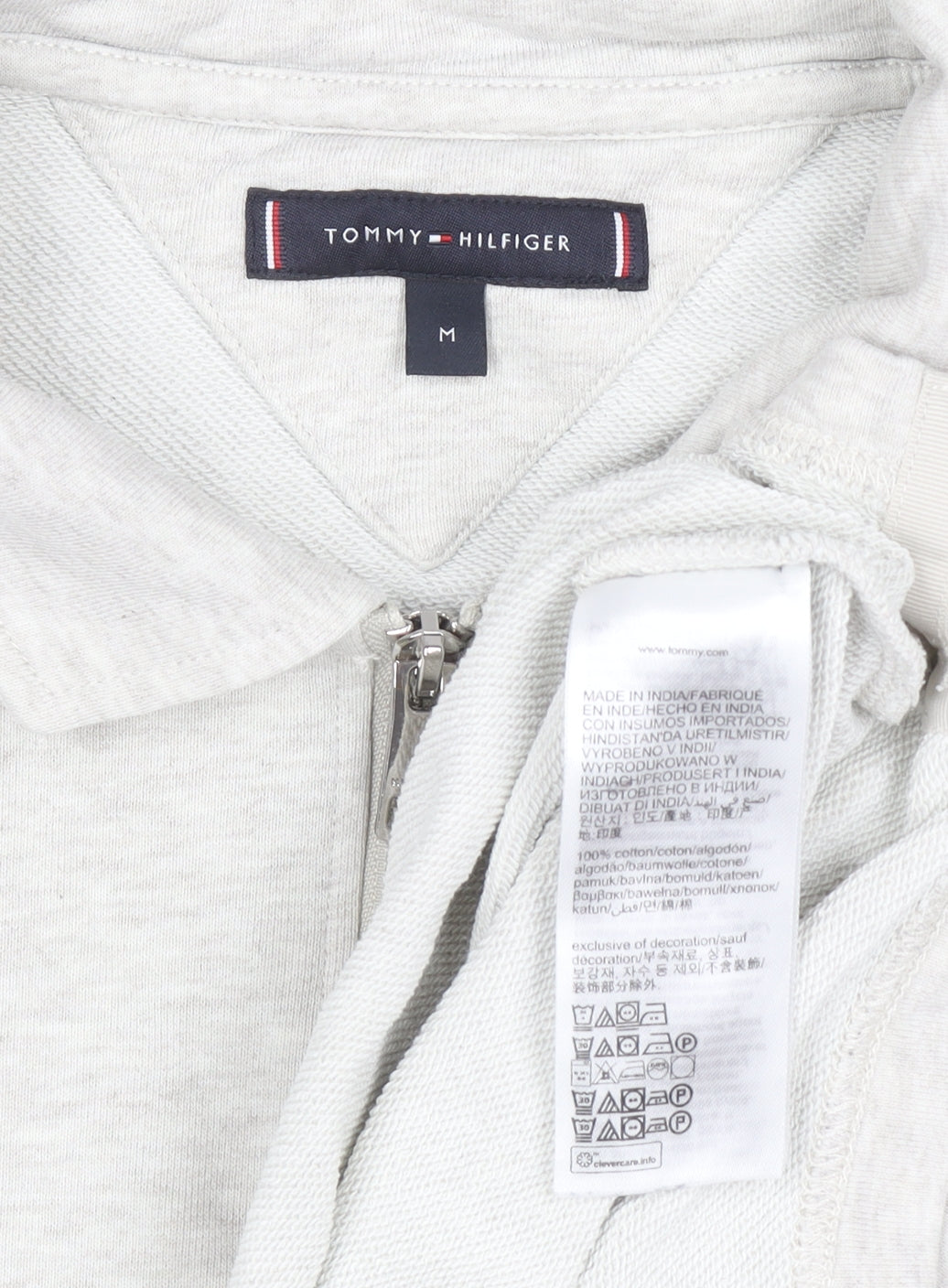 Tommy Hilfiger Men's Beige 1/2 Zip Collared Sweatshirt Size M
