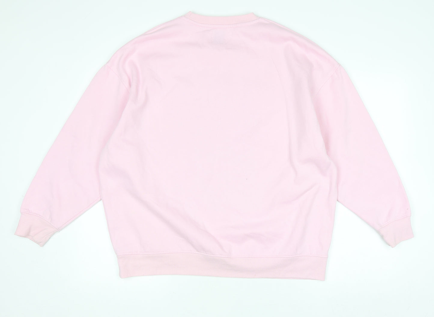 Disney Women Pink Pullover Sweatshirt M Stitch Graphic Lined Casual