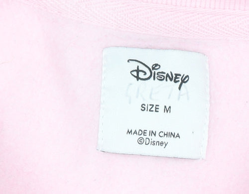 Disney Women Pink Pullover Sweatshirt M Stitch Graphic Lined Casual