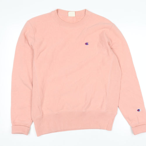 Champion Womens Pink Crew Neck Reverse Weave Sweatshirt Medium