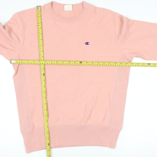 Champion Womens Pink Crew Neck Reverse Weave Sweatshirt Medium