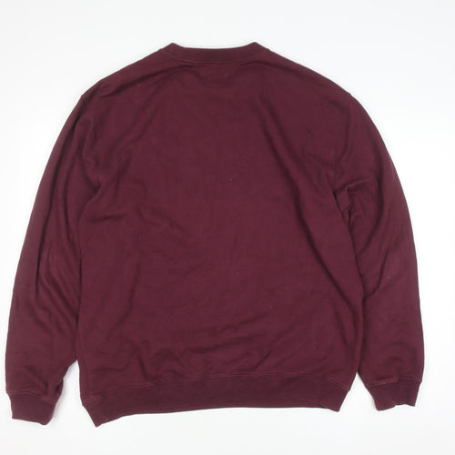 GAP Men’s Burgundy Pullover Sweatshirt M Cotton Blend Fleece Crew Neck