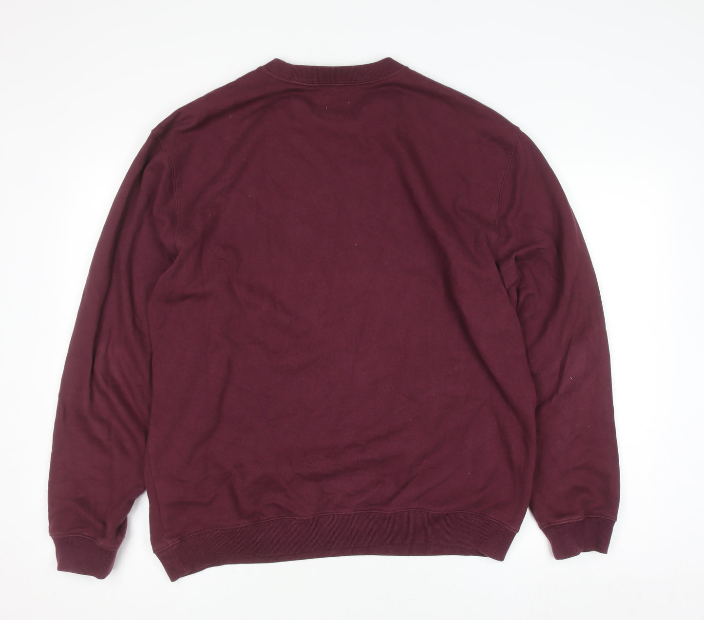GAP Men’s Burgundy Pullover Sweatshirt M Cotton Blend Fleece Crew Neck