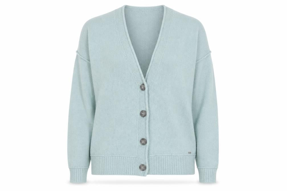 Hollister Women Green XS Button V-Neck Knit Cardigan Jumper
