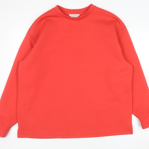 Marks and Spencer Women Red Crew Neck Long Sleeve Pullover Sweatshirt Size 16