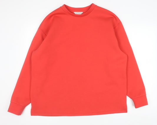 Marks and Spencer Women Red Crew Neck Long Sleeve Pullover Sweatshirt Size 16