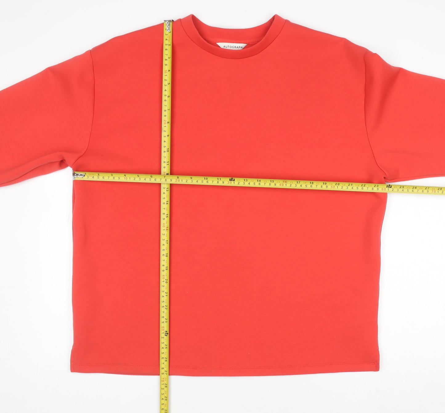 Marks and Spencer Women Red Crew Neck Long Sleeve Pullover Sweatshirt Size 16