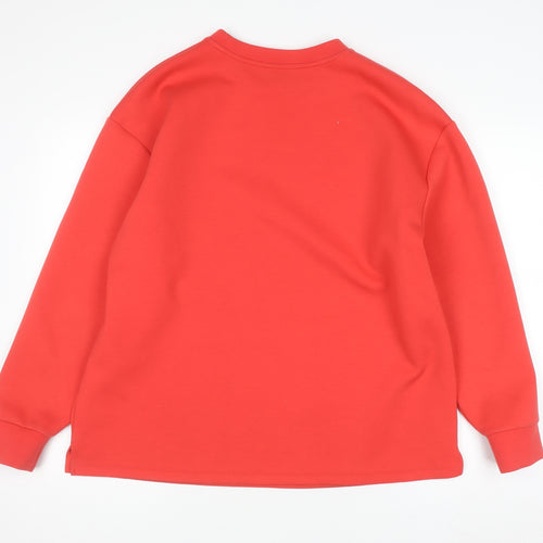 Marks and Spencer Women Red Crew Neck Long Sleeve Pullover Sweatshirt Size 16