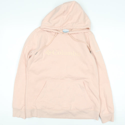 Columbia Womens Pink Hooded Pullover Hoodie Medium Fleece Lined