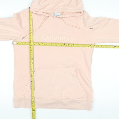Columbia Womens Pink Hooded Pullover Hoodie Medium Fleece Lined
