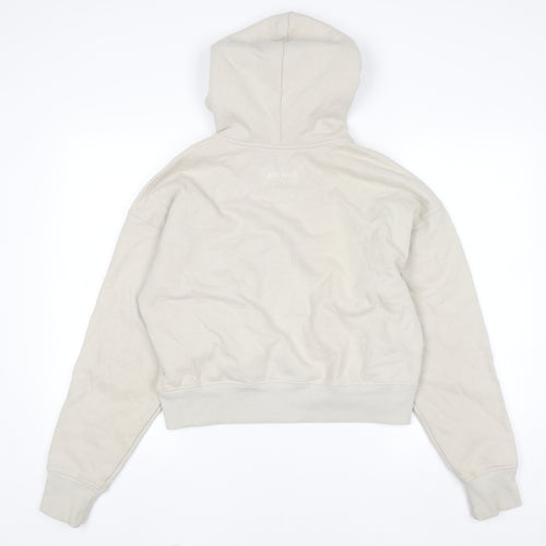 Jack Wills Women's Beige Full Zip Hoodie UK 10 Cotton Casual
