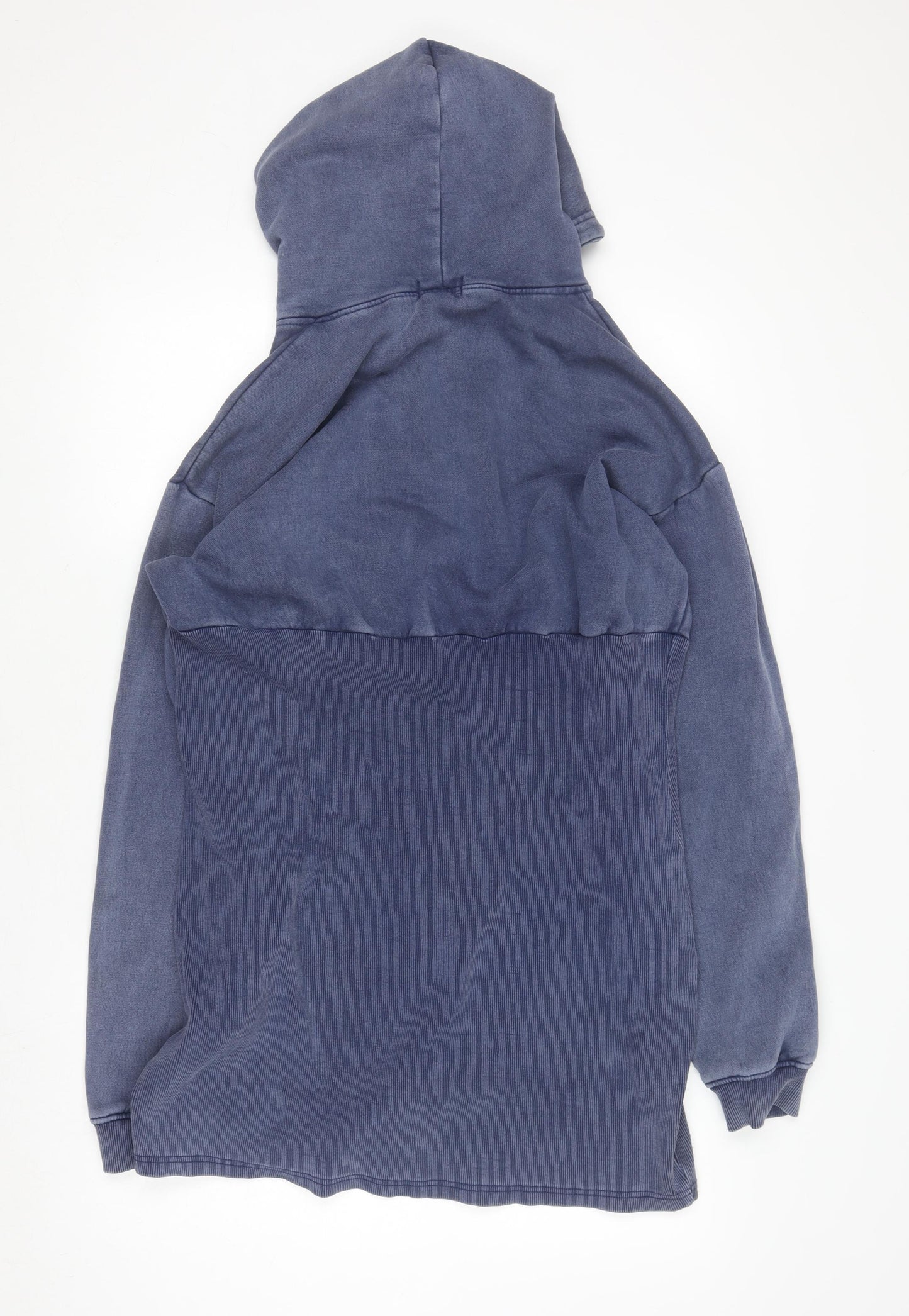 PrettyLittleThing Women Blue Pullover Hoodie UK 16 Cotton Blend