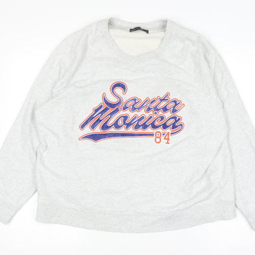 Marks and Spencer Women’s Grey Santa Monica 84 Cotton Sweatshirt L