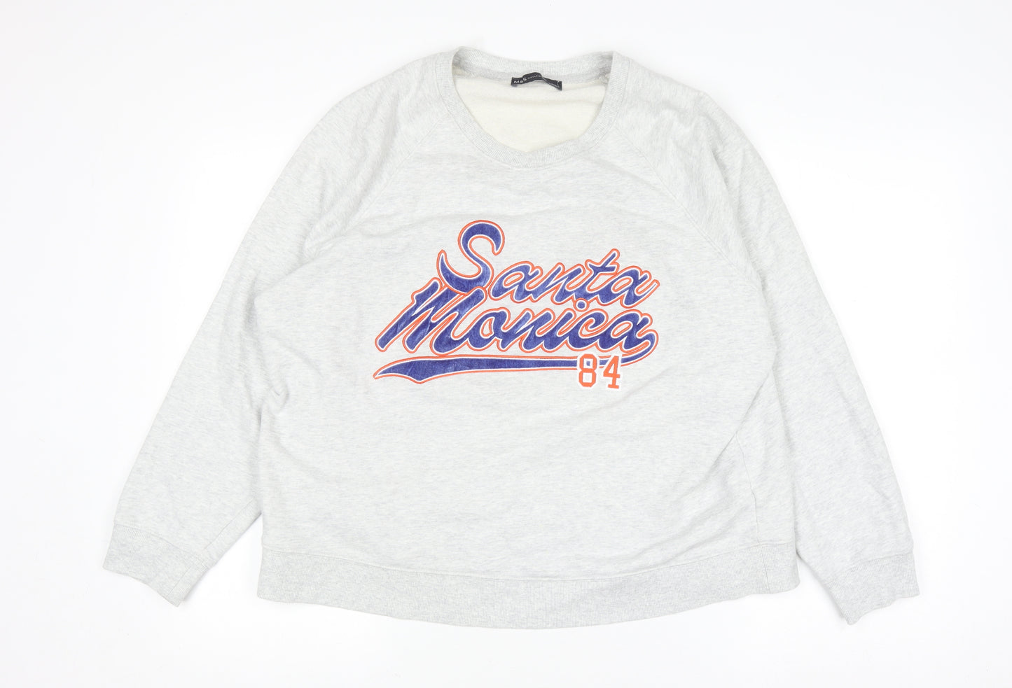 Marks and Spencer Women’s Grey Santa Monica 84 Cotton Sweatshirt L