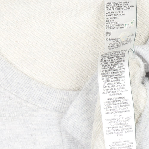 Marks and Spencer Women’s Grey Santa Monica 84 Cotton Sweatshirt L