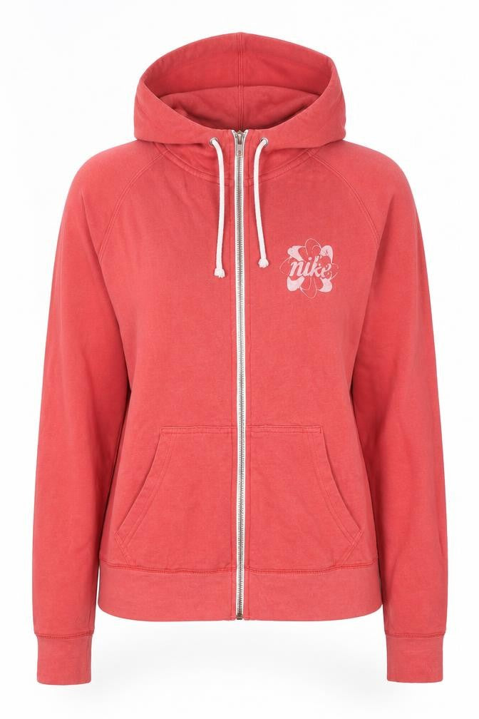 Nike Women’s Pink Full Zip Hoodie Medium Track & Field Graphic