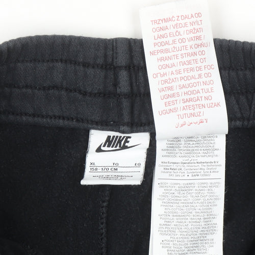 Nike Black Jogger Sweatpants Women XL 158-170cm Cotton Blend Comfort Fit