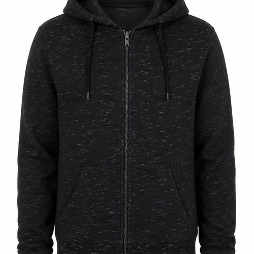 H&M Mens Black Full Zip Hoodie Size S Regular Fit Cotton Blend