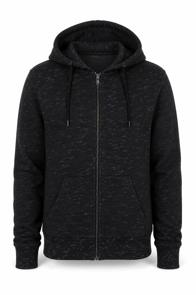 H&M Mens Black Full Zip Hoodie Size S Regular Fit Cotton Blend