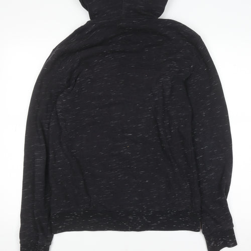 H&M Mens Black Full Zip Hoodie Size S Regular Fit Cotton Blend