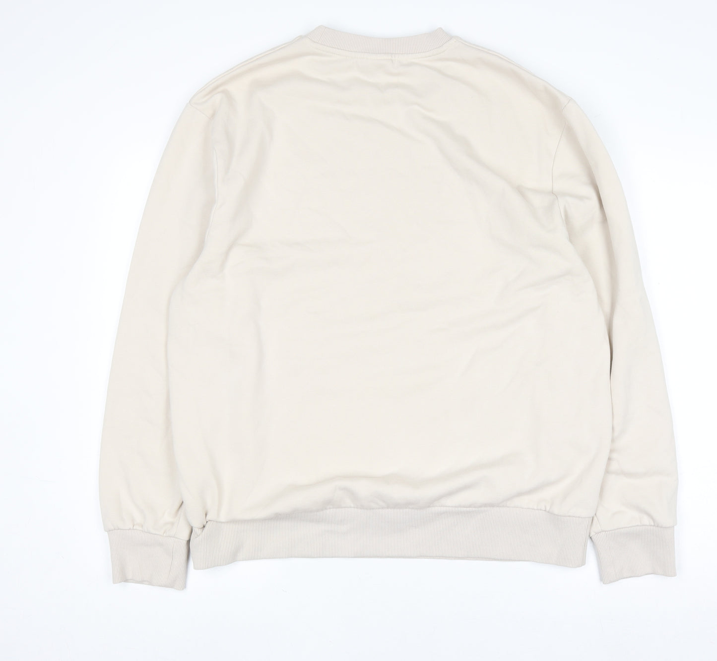George Women Beige Mickey Mouse Winter Club Pullover Sweatshirt L