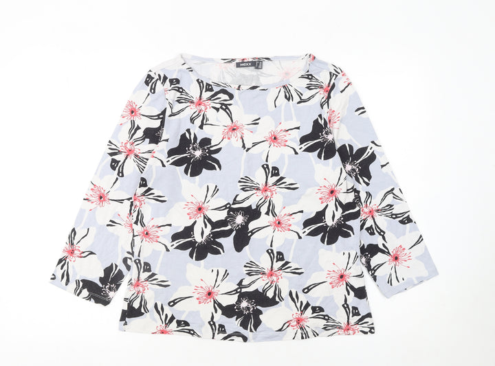 Mexx Womens Multicoloured Floral Viscose Long Sleeve Blouse Size 2XL