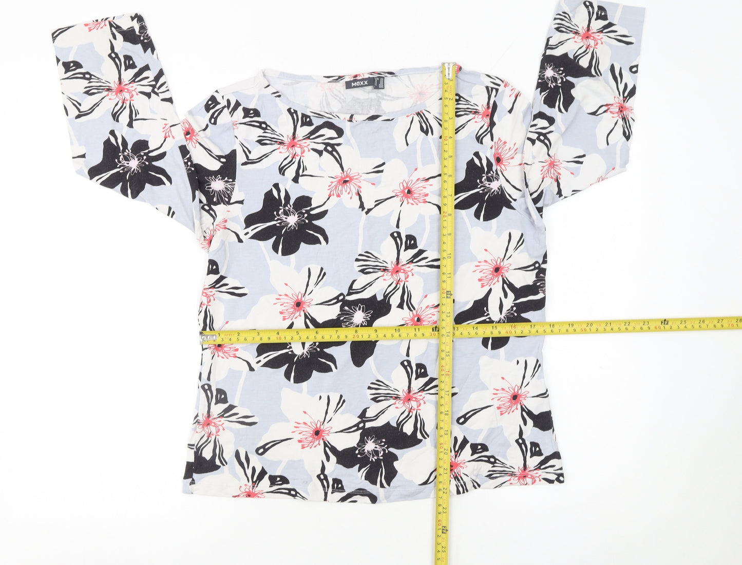 Mexx Womens Multicoloured Floral Viscose Long Sleeve Blouse Size 2XL