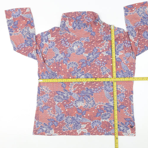 Country Rose Women’s Multicoloured Floral Roll Neck Tunic Blouse L