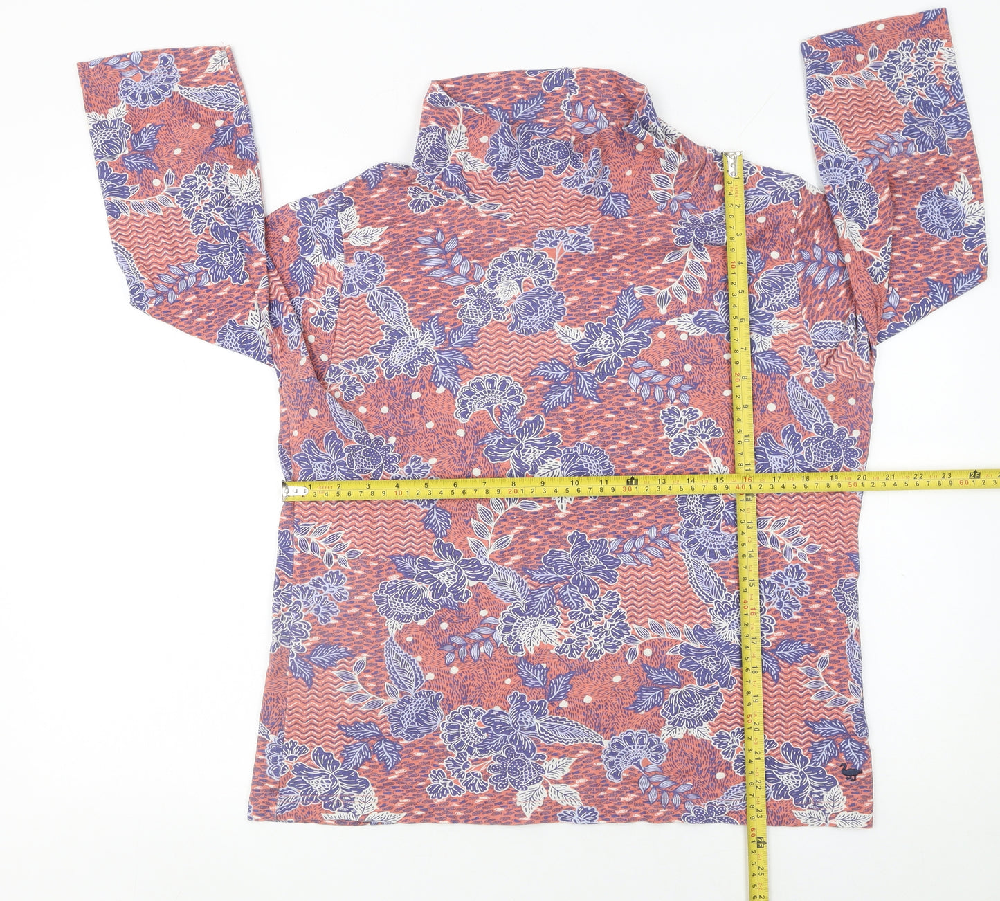 Country Rose Women’s Multicoloured Floral Roll Neck Tunic Blouse L