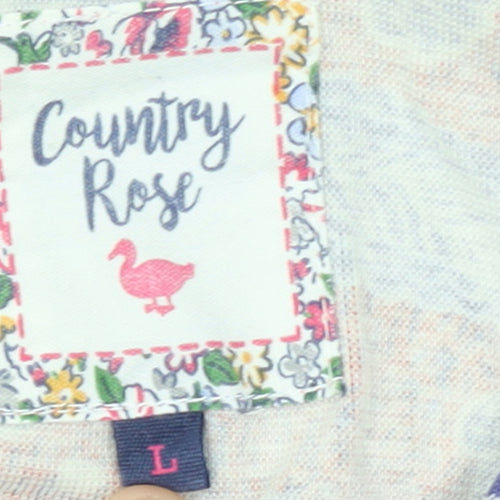 Country Rose Women’s Multicoloured Floral Roll Neck Tunic Blouse L