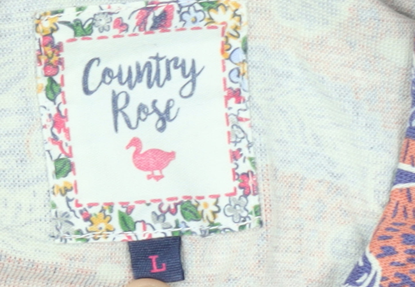 Country Rose Women’s Multicoloured Floral Roll Neck Tunic Blouse L