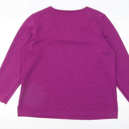 Bonmarché Women's Purple Rhinestone Pullover Jumper Size M