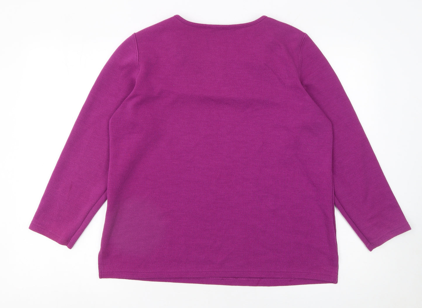 Bonmarché Women's Purple Rhinestone Pullover Jumper Size M