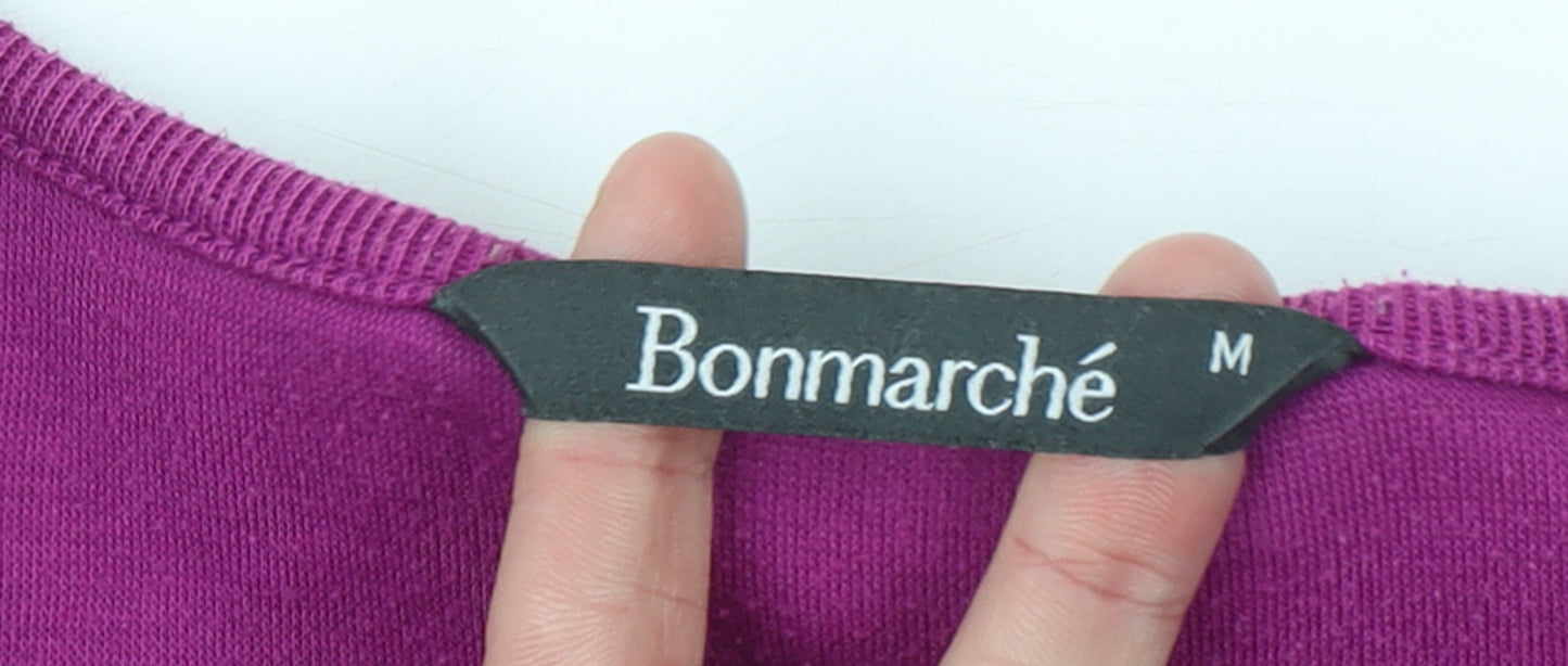 Bonmarché Women's Purple Rhinestone Pullover Jumper Size M