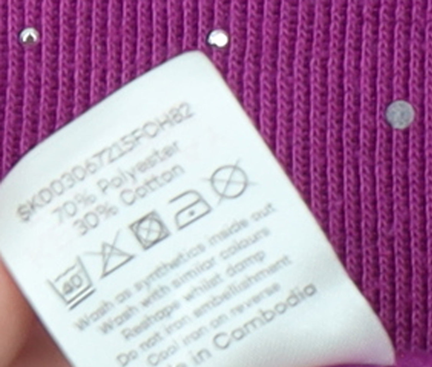 Bonmarché Women's Purple Rhinestone Pullover Jumper Size M