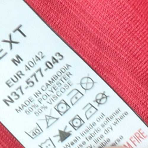 Next Women's Pink V-Neck Regular Fit Active T-Shirt Size 14