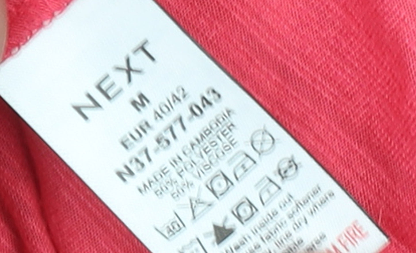 Next Women's Pink V-Neck Regular Fit Active T-Shirt Size 14