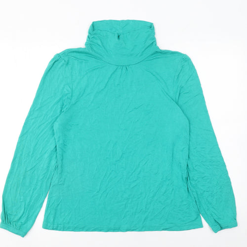 Klass Collection Womens Green Roll Neck Long Sleeve Jersey Top M