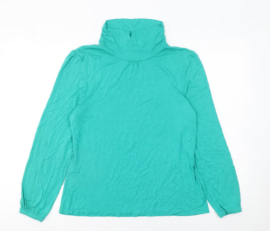 Klass Collection Womens Green Roll Neck Long Sleeve Jersey Top M