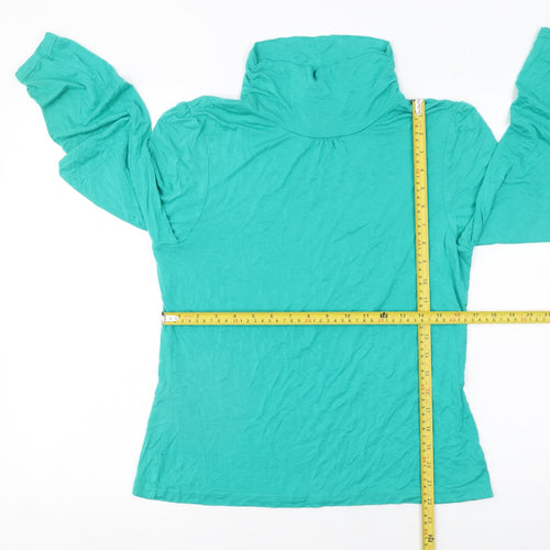 Klass Collection Womens Green Roll Neck Long Sleeve Jersey Top M