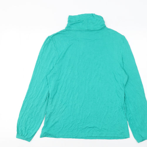 Klass Collection Womens Green Roll Neck Long Sleeve Jersey Top M