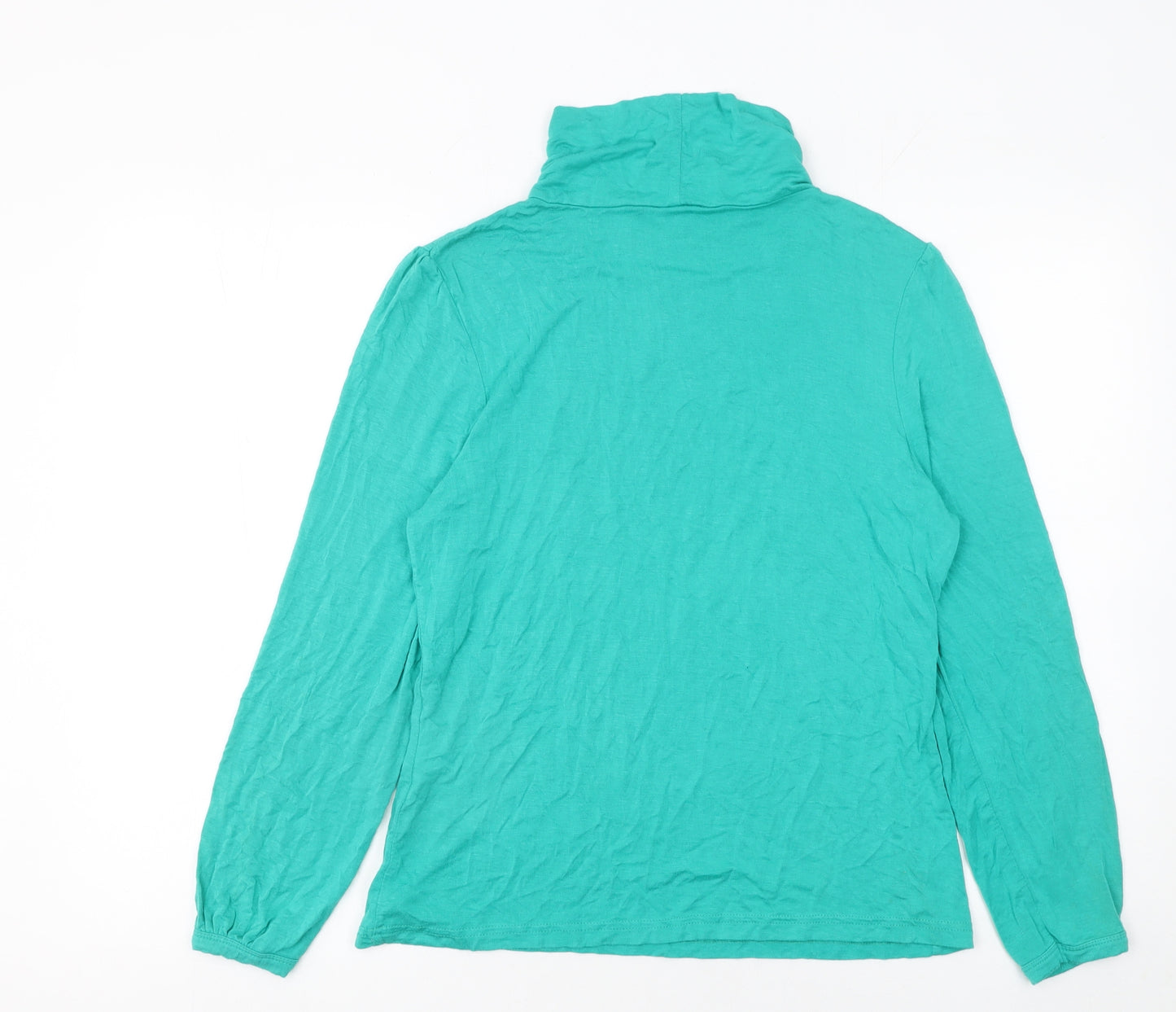 Klass Collection Womens Green Roll Neck Long Sleeve Jersey Top M