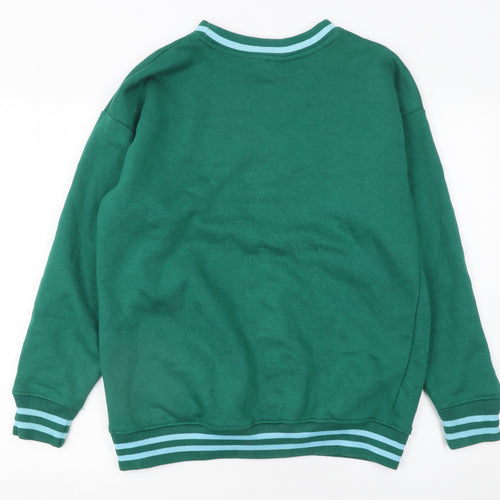 Daisy Street Womens Green Los Angeles Sweatshirt Size 6 Cotton Blend