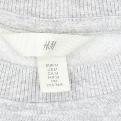 H&M Womens Grey Paris Graphic Sweatshirt Size 12 Regular Fit